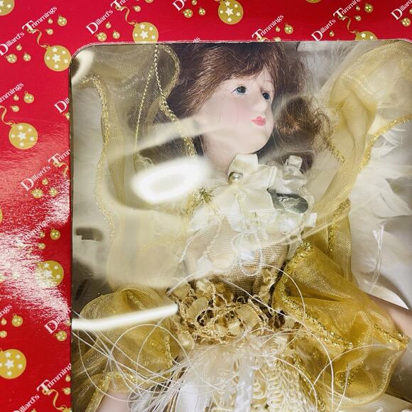 Vintage Dillard's Trimmings Christmas Angels Dolls Ornaments in Box Lot of 3 - Picture 3 of 12